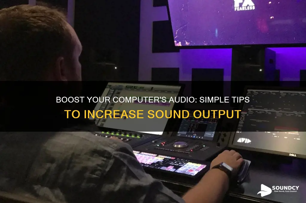 how do i increase the sound om my computer