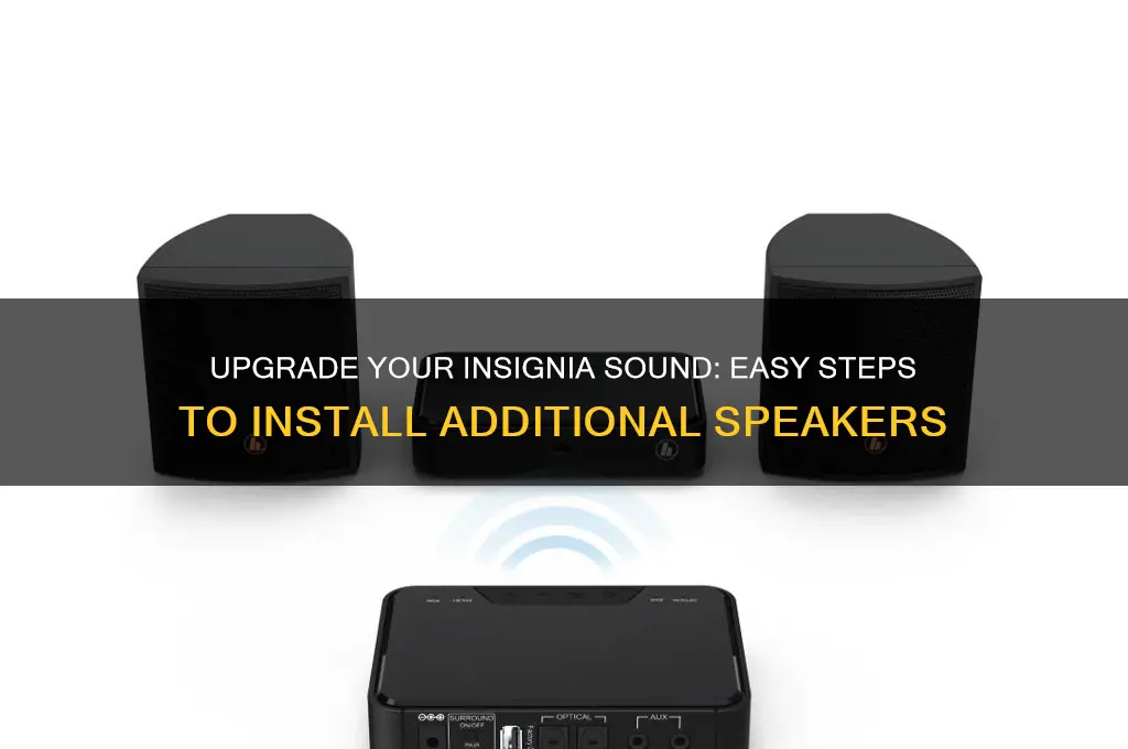 how do i install other speakers for sound insignia