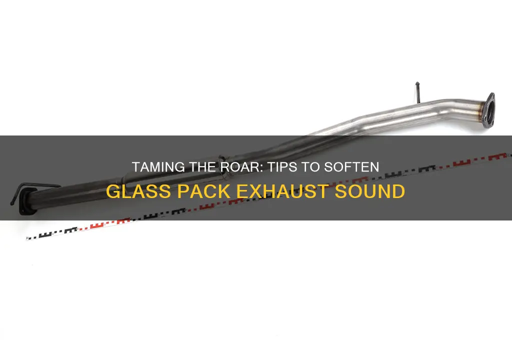 how do i mellow the sound of glass packs