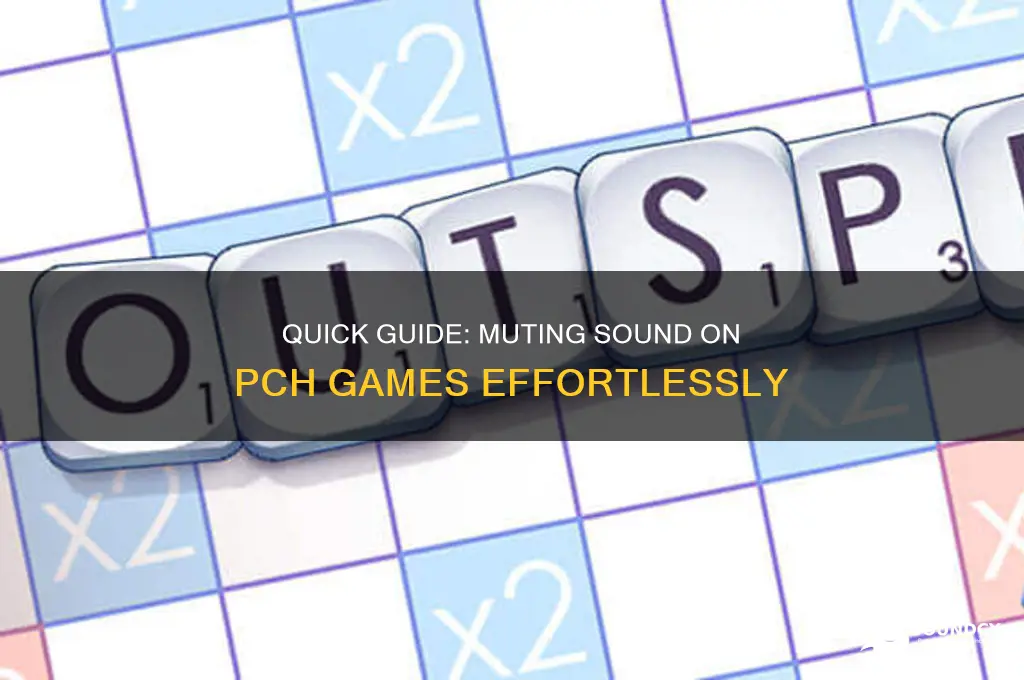 how do i mute the sound on pch games