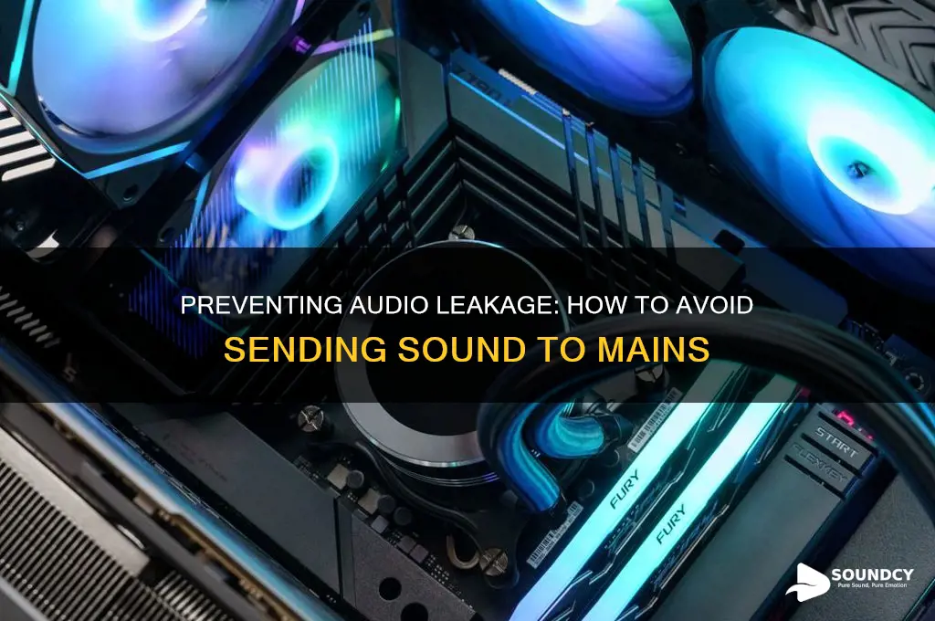 how do i not send sound to the mains