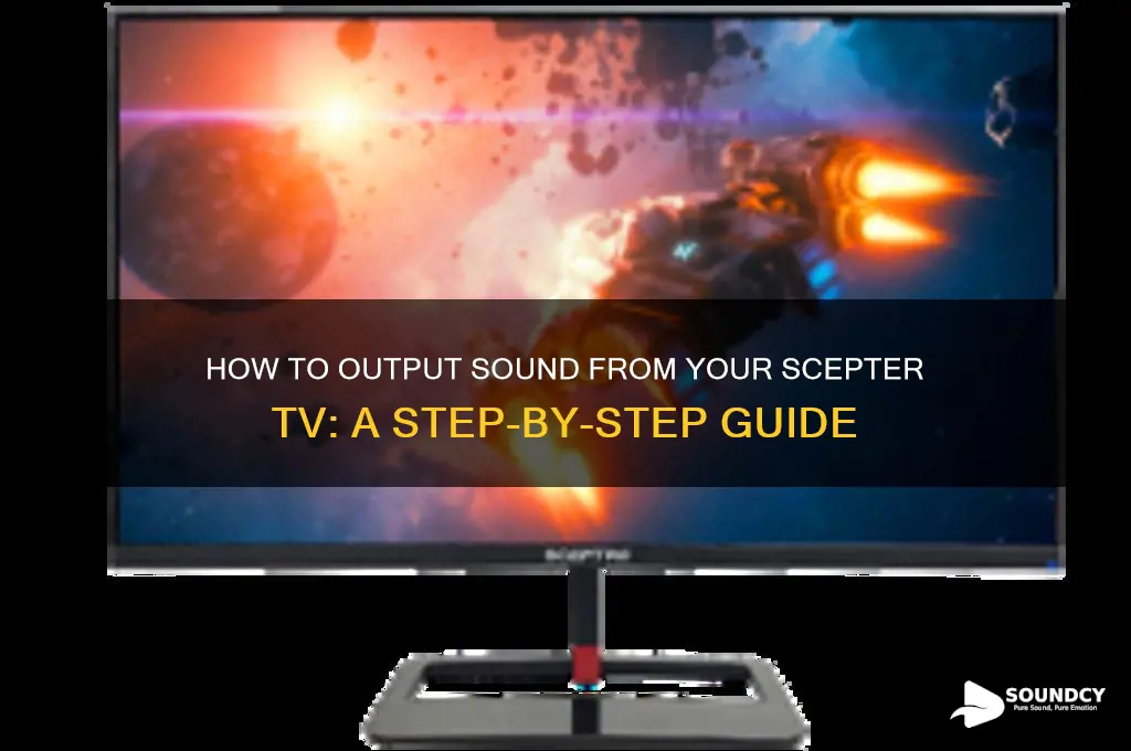 how do i output sound from my scepter tv