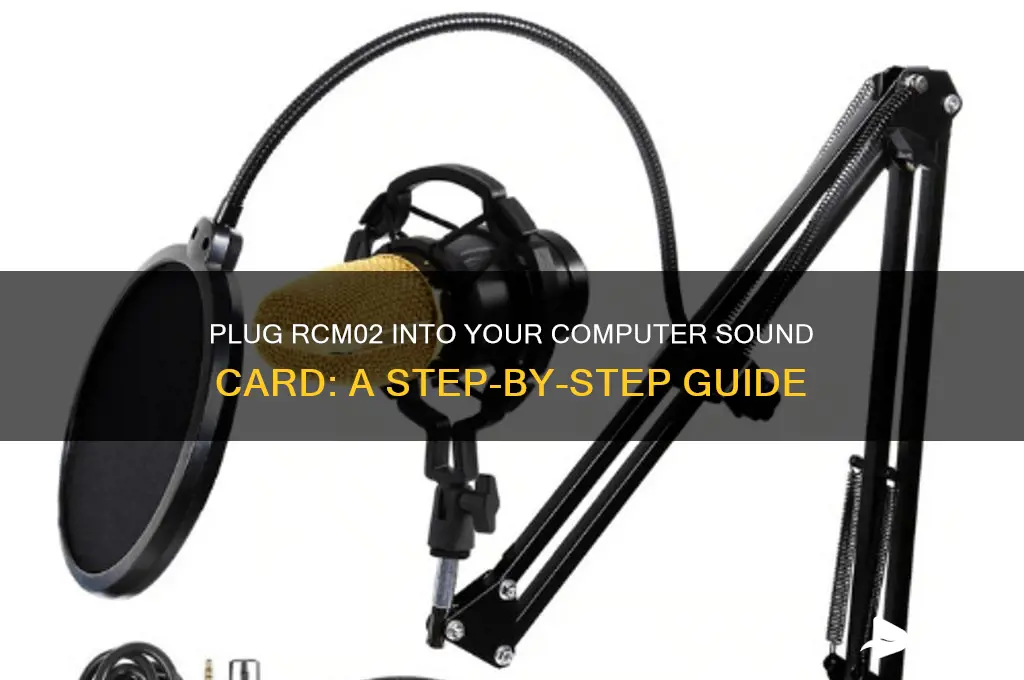 how do i plug rcm02 into computer sound card