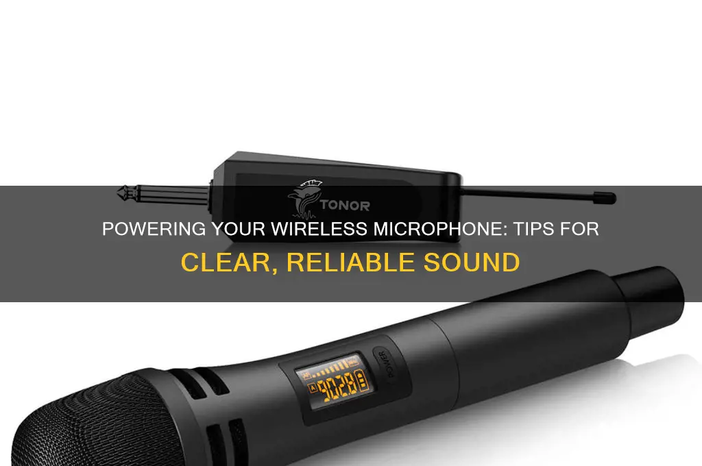 how do i power sound from my wireless microphone