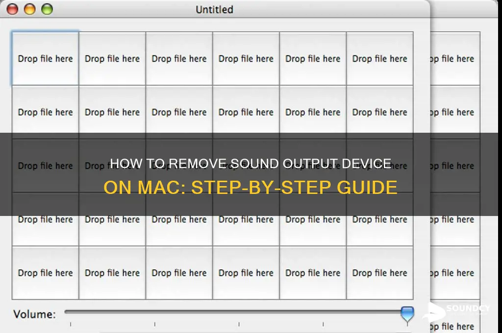how do i remove sound output device on mac