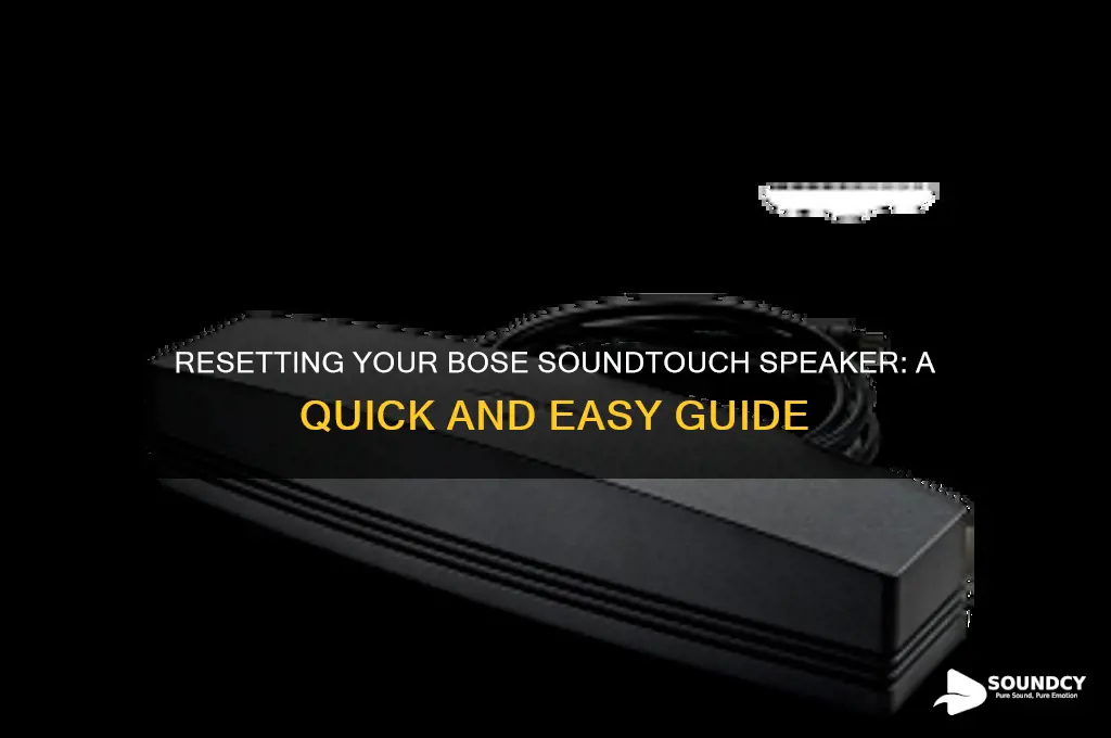 how do i reset my bose sound touch speaker