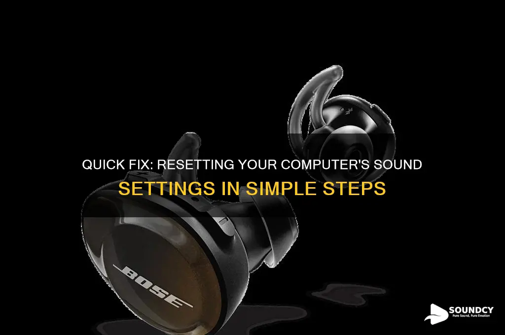 how do i reset the sound on my computer