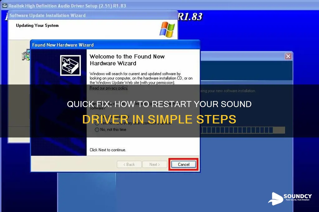 how do i restart sound driver