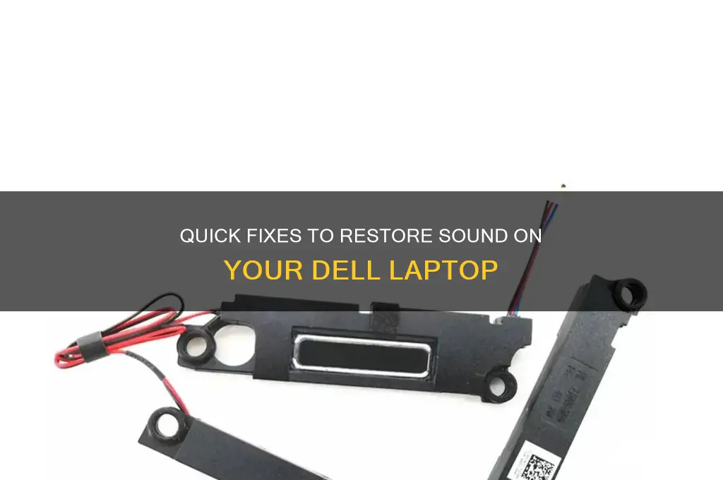 how do i restore sound on my dell laptop