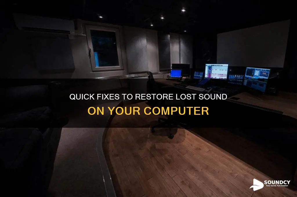 how do i restore the sound on my computer