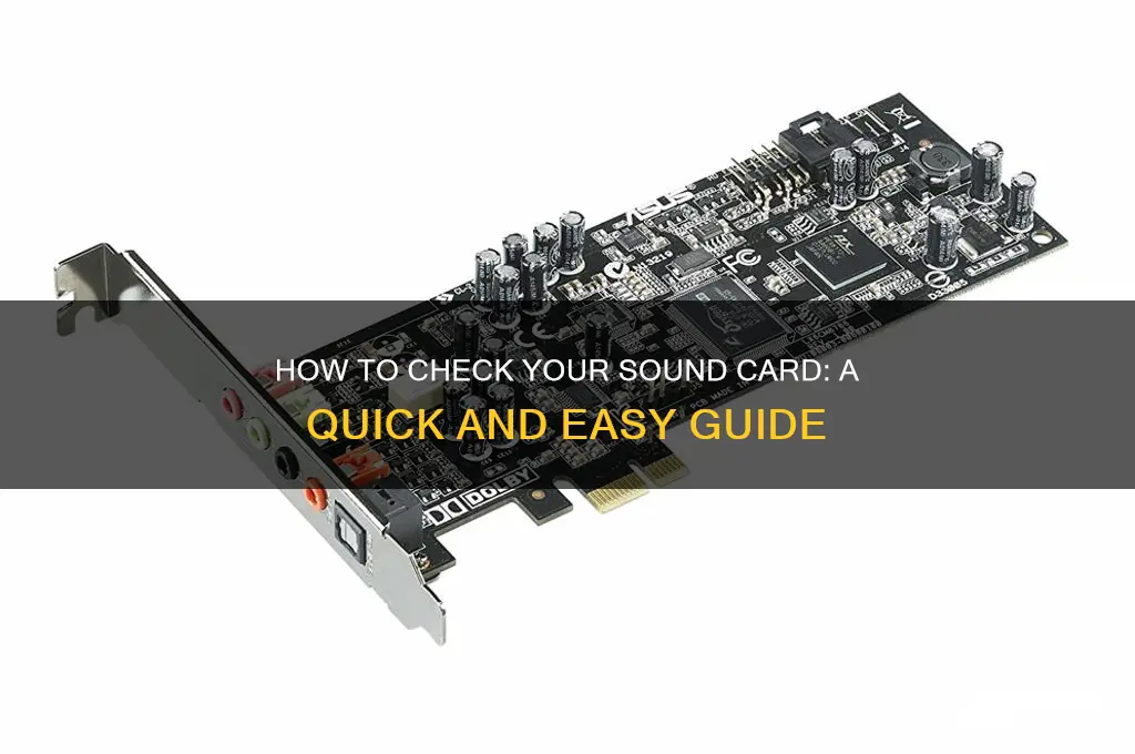 how do i see what my sound card is