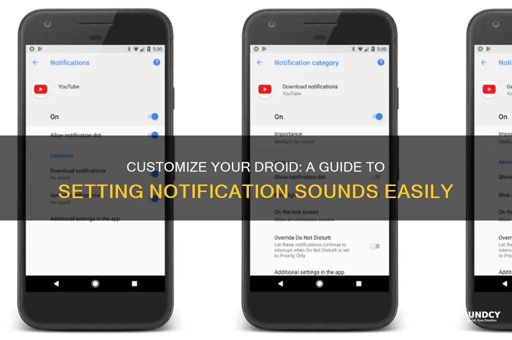 how do i set notification sounds on my droid