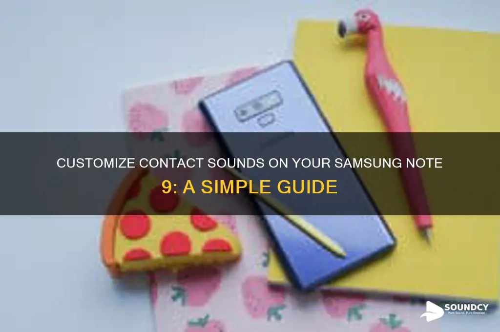 how do i set sounds forcontacts in note 9