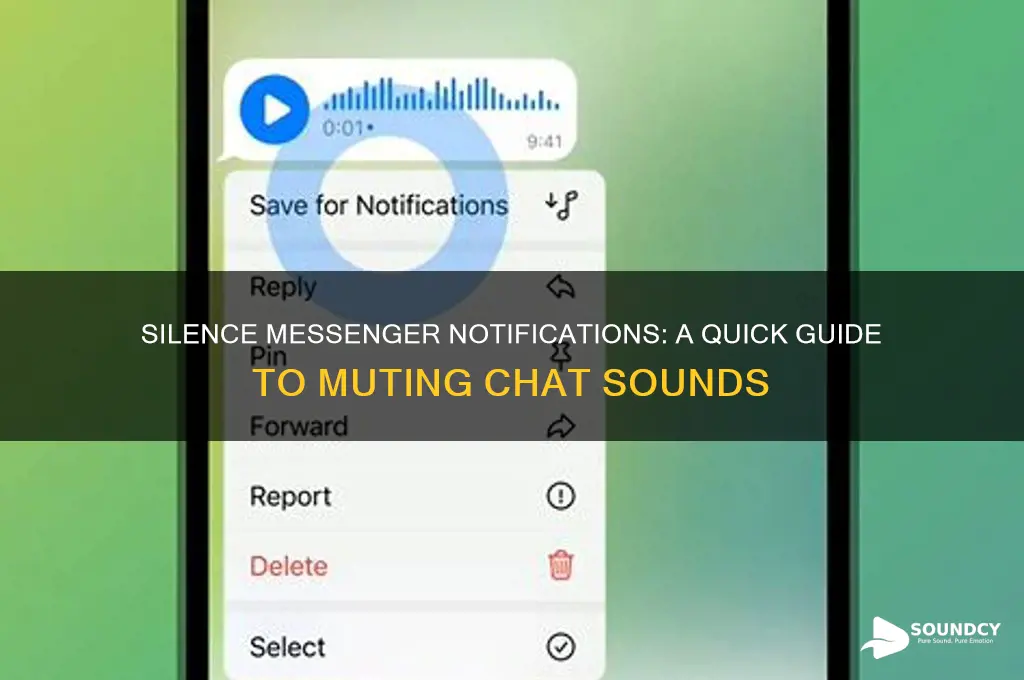 how do i stop messenger sounds