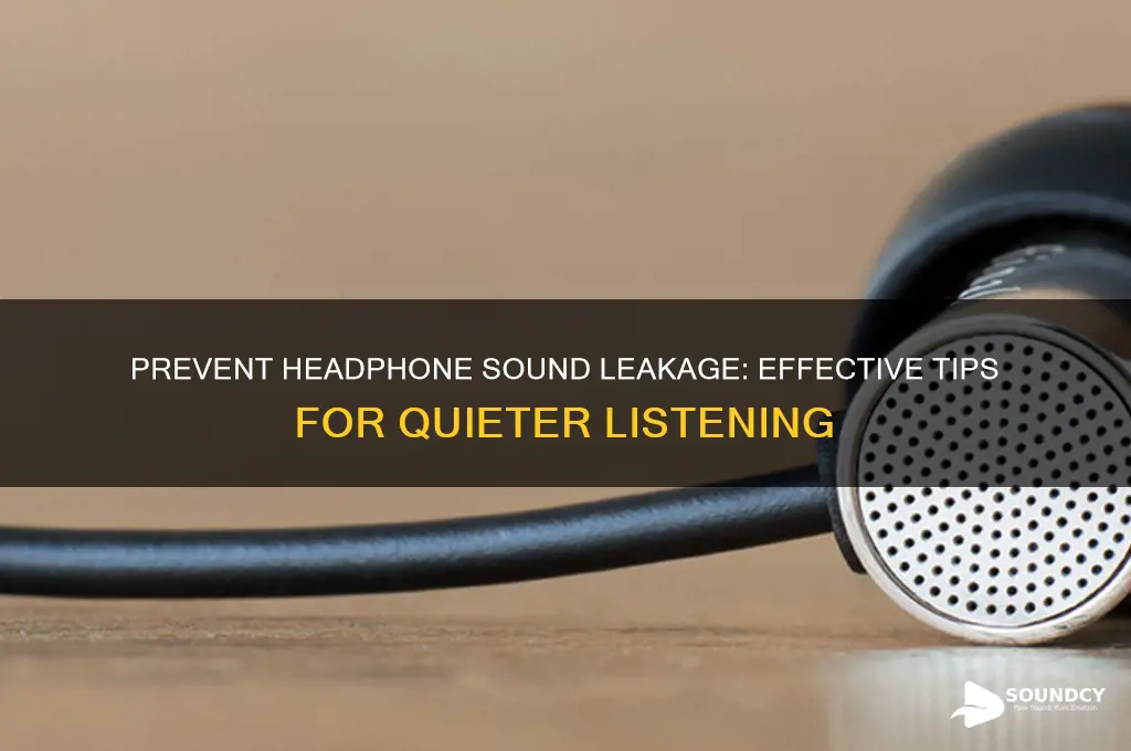 how do i stop my headphones from leaking sound