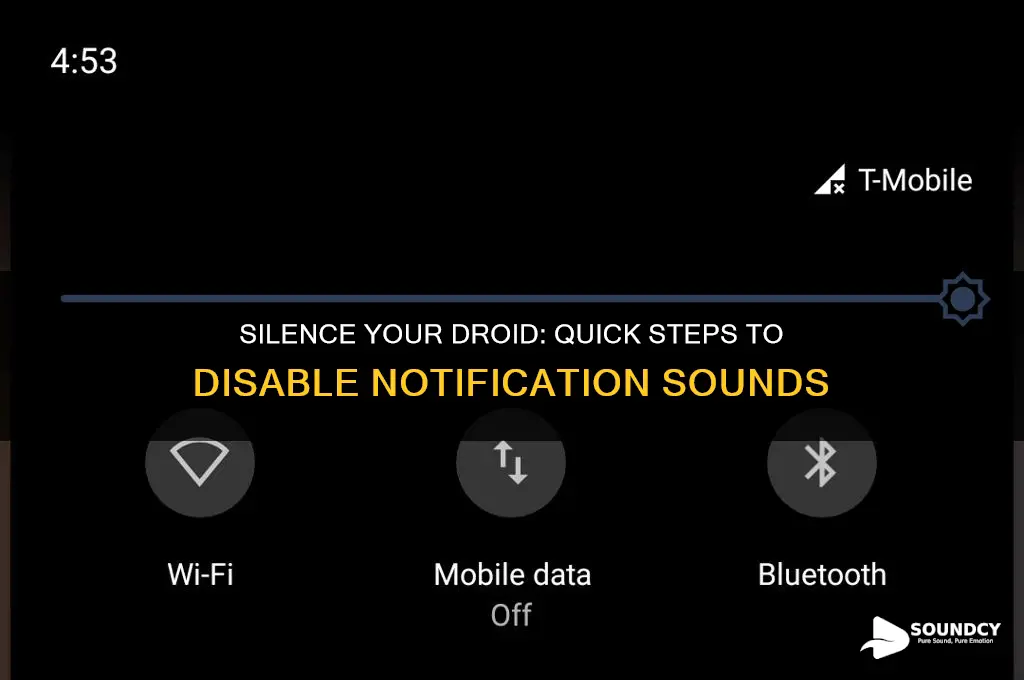 how do i stop notification sound on my droid