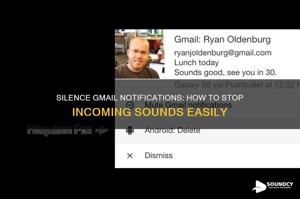 how do i stop sounds for in coming gmail
