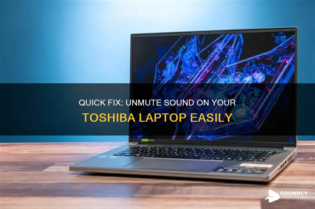 how do i unmute sound on my toshiba laptop