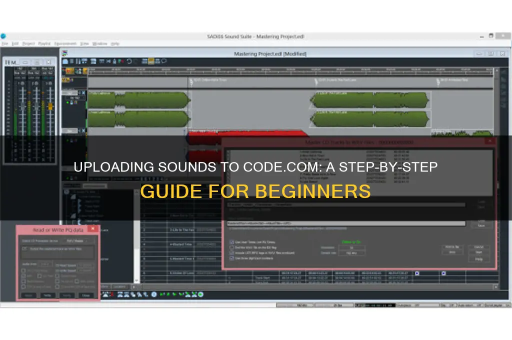 how do i upload a sound to code com