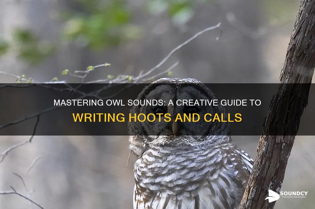 how do i write owl sounds