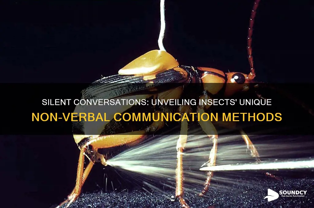 how do insects communicate without sound