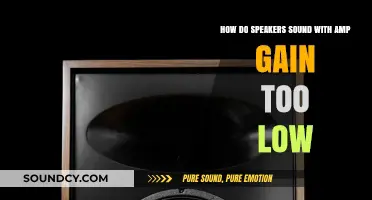 Low Amp Gain: How It Affects Speaker Sound Quality and Performance