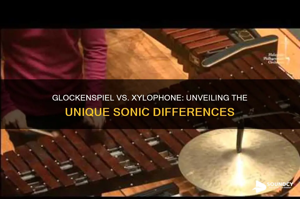 how do the glockenspiel and xylophone differ in sound