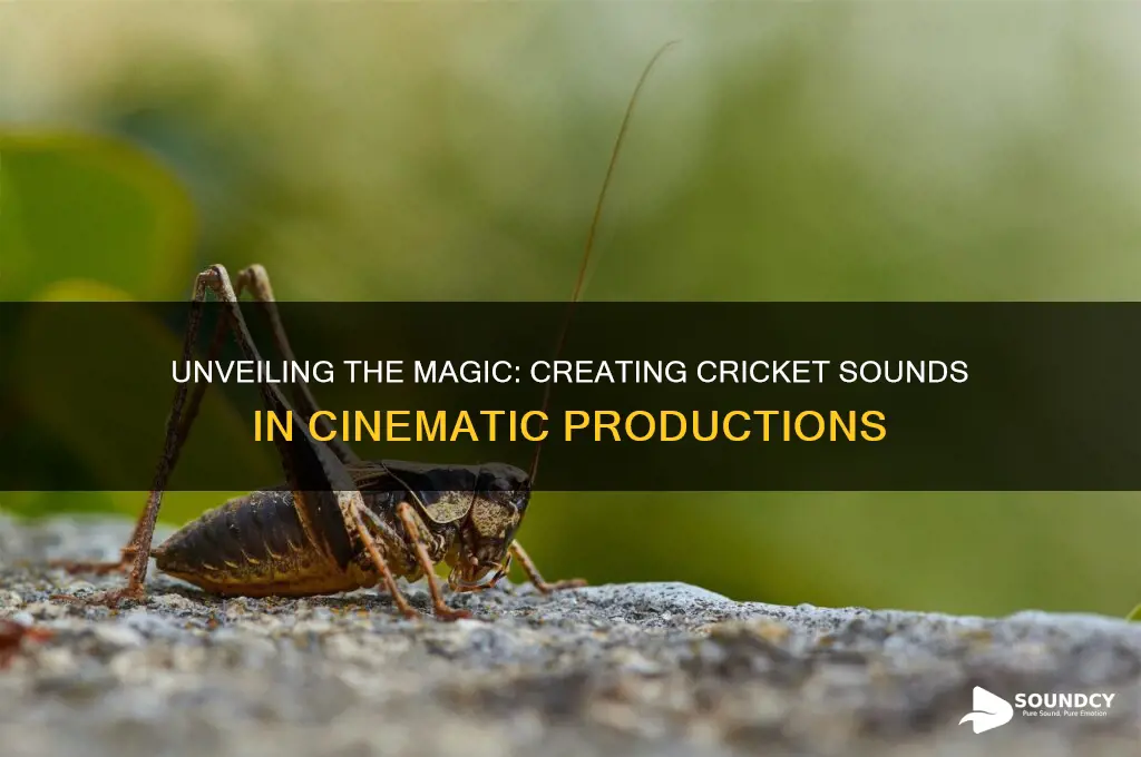how do they make cricket sounds in the movies
