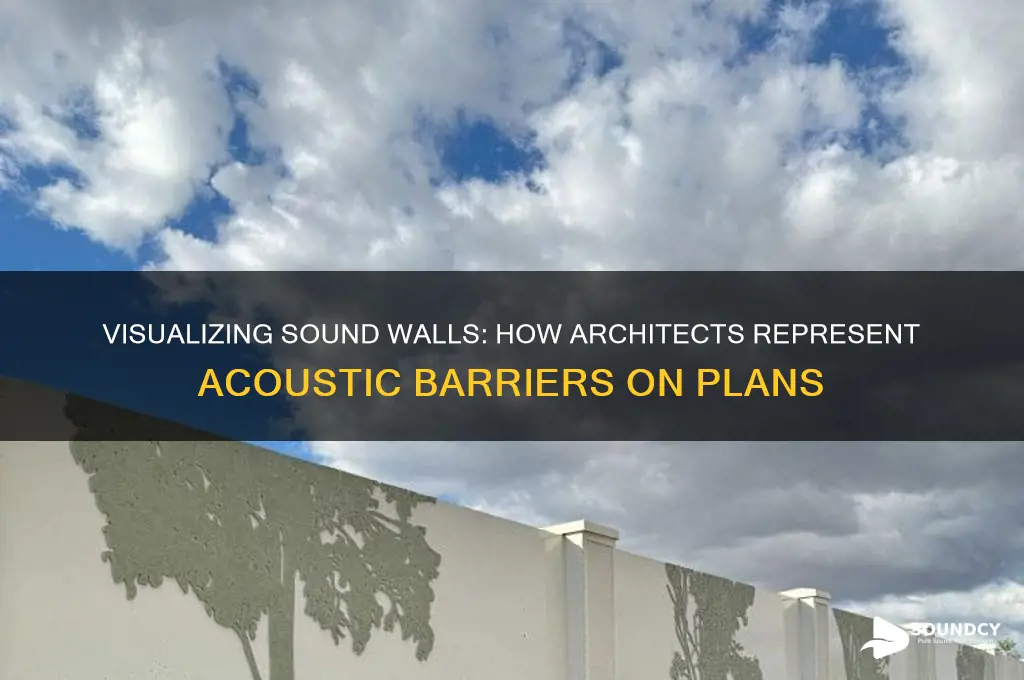 how do they show sound walls on the plans