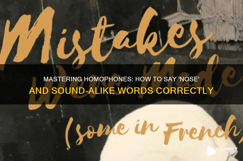 how do u say the same sound like nose