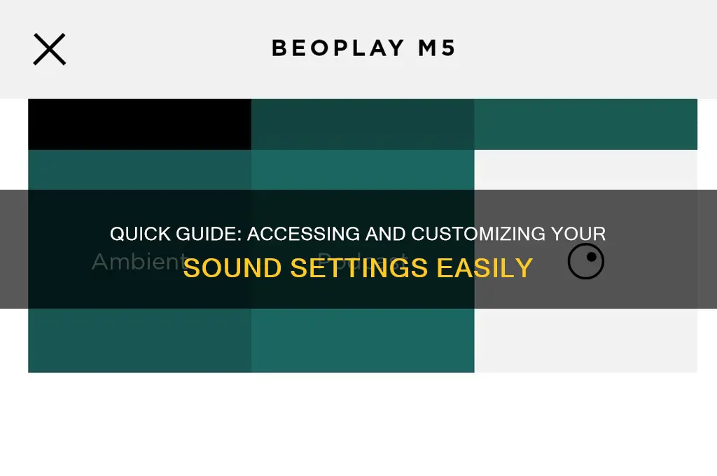 how do you access sound settings