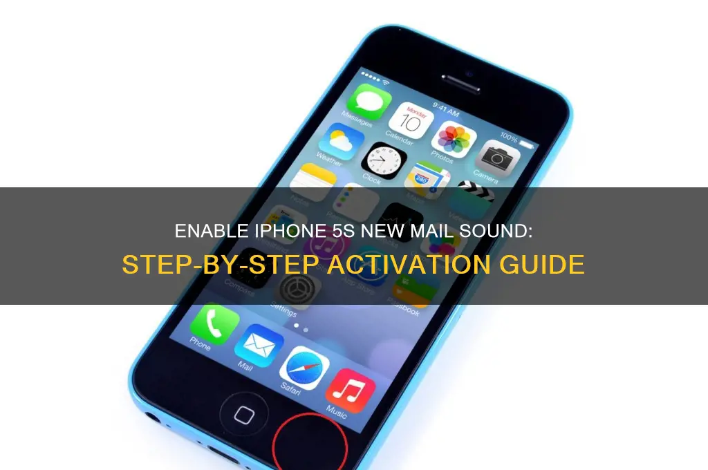 how do you activate new mail sound on iphone5s