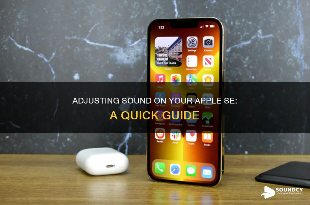 how do you adjust sound on my apple se