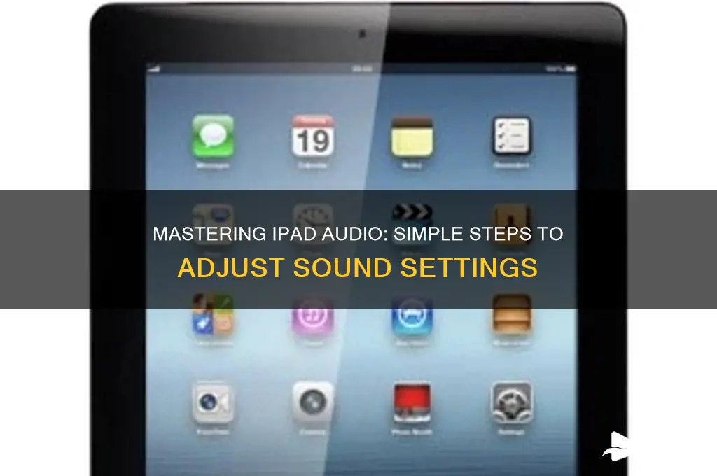 how do you adjust the sound on an ipad