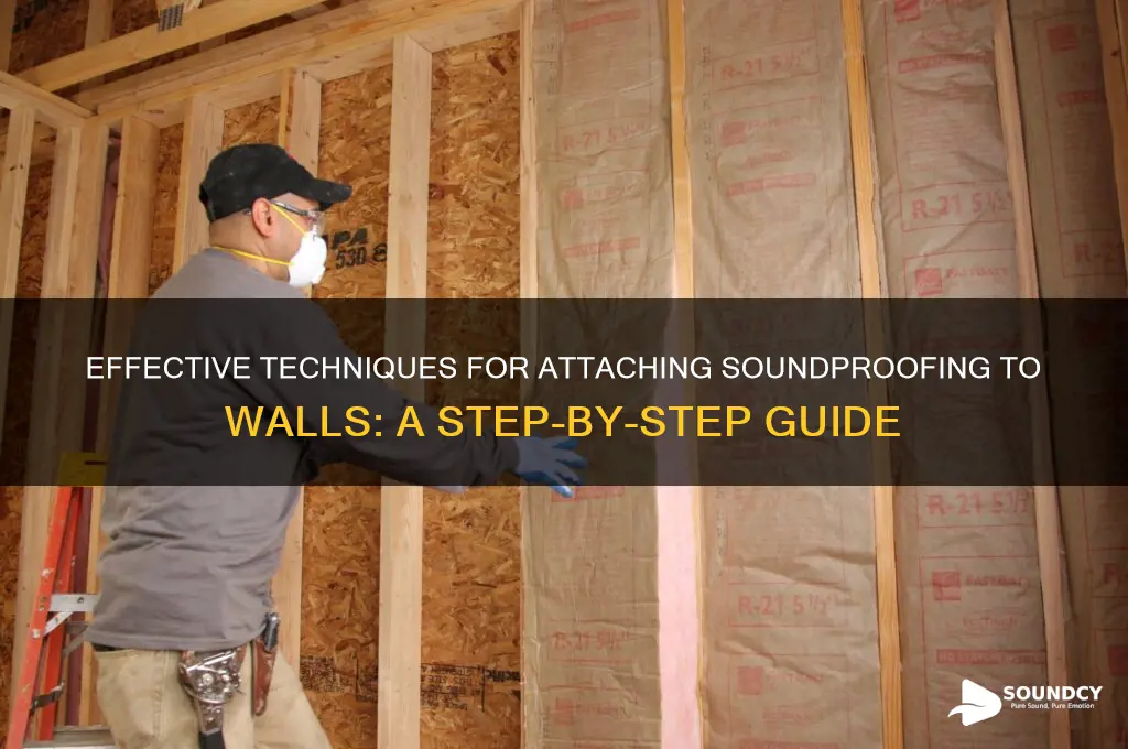 how do you attach sound proofing to a wall