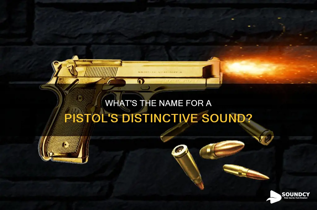 how do you call the sound of a pistol