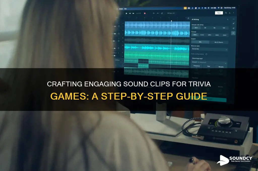 how do you create a sound clip for trivia