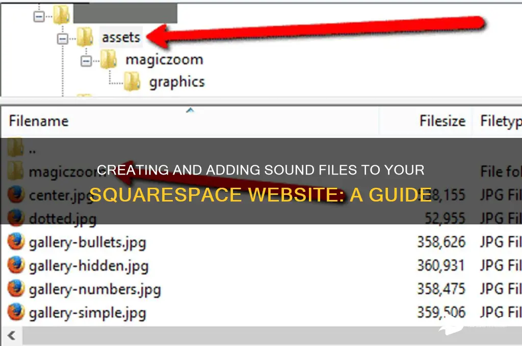 how do you create sound files on squarspace site