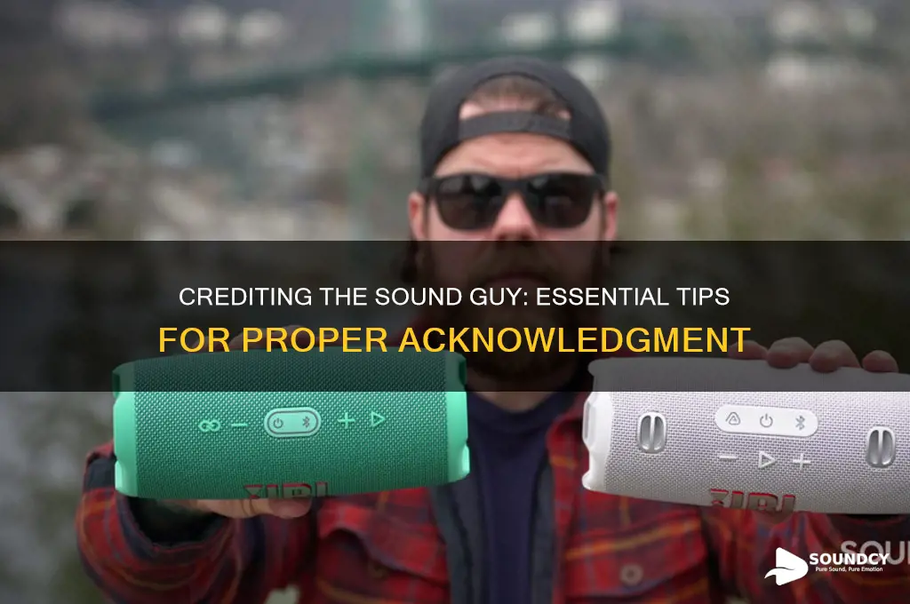 how do you credit sound guy