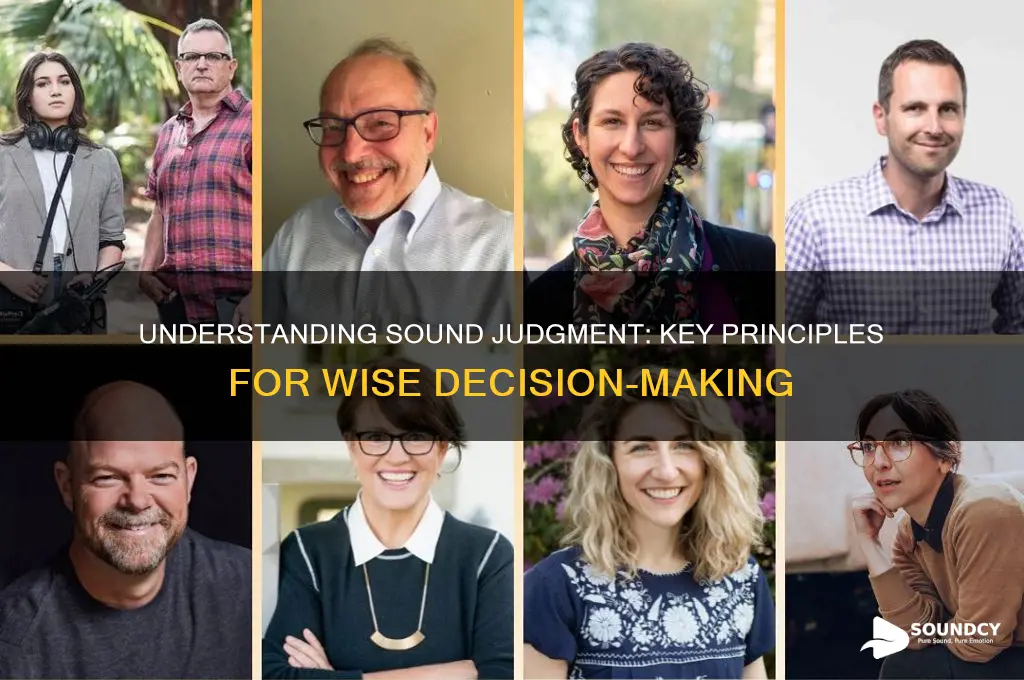 how do you define sound judgment