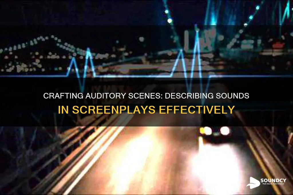 how do you describe a sound in a screeplay