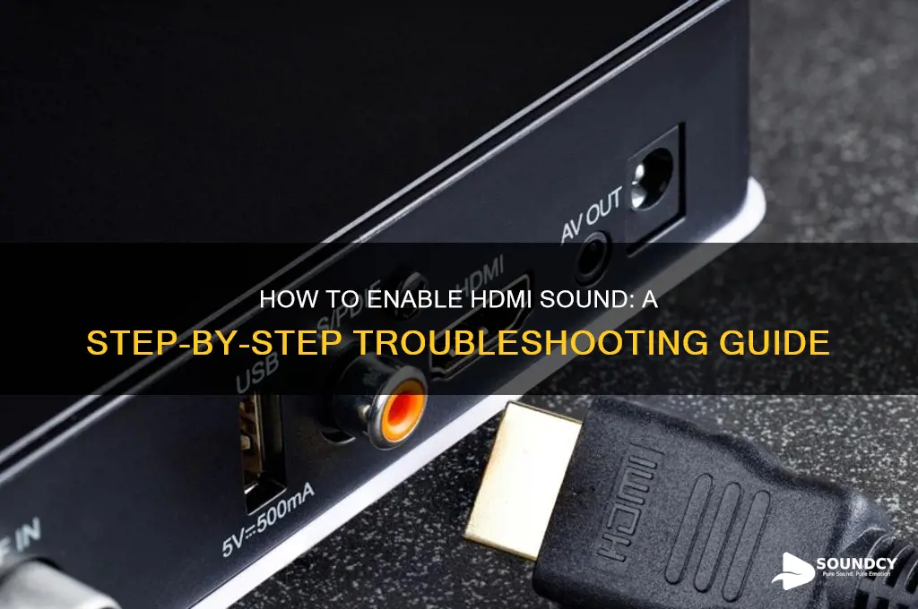 how do you enable hdmi sound