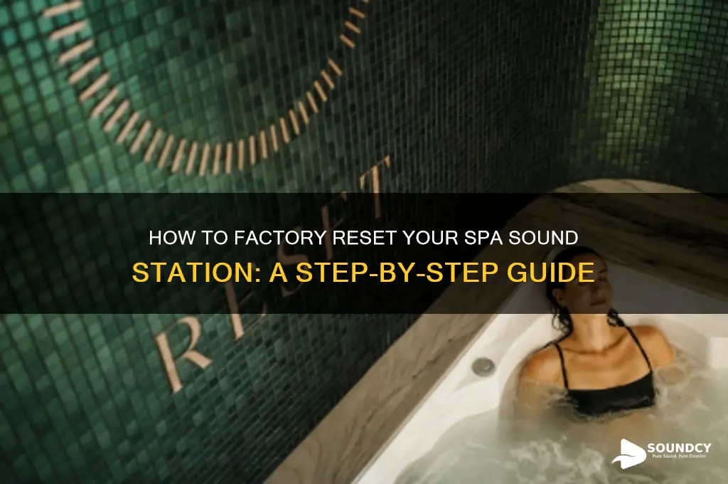 how do you factory resent a spa sound station