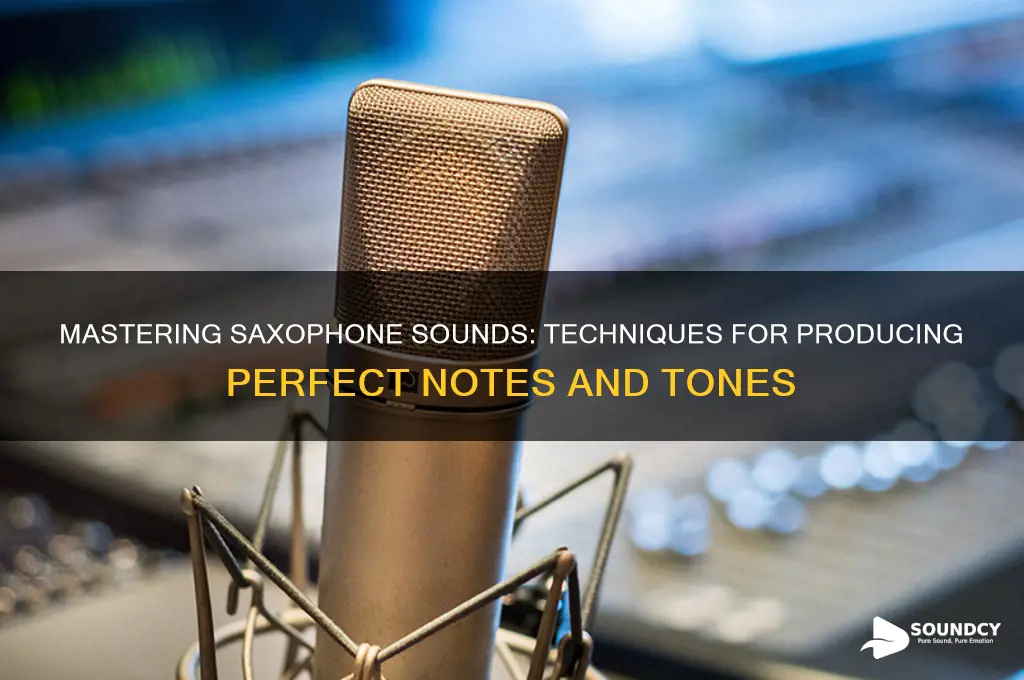 how do you make a sound on a saxophone