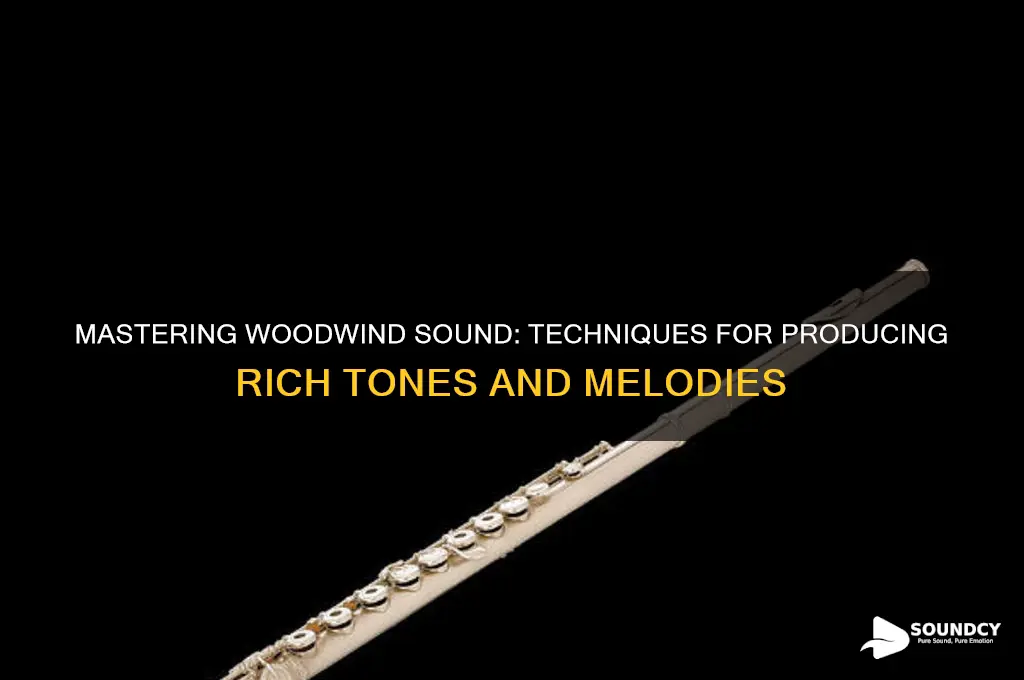 how do you make sound on a woodwind instrument