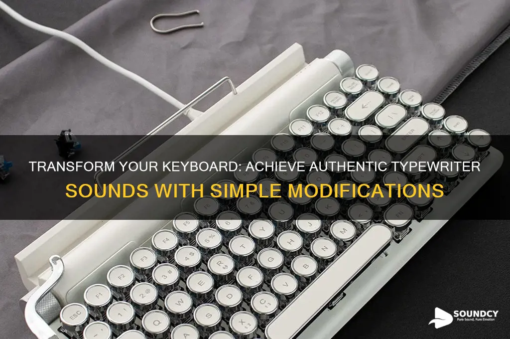 how do you make your keyboard sound like typewriter