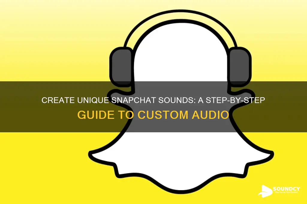 how do you make your own sound on snapchat