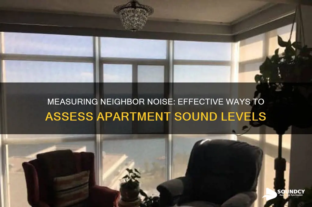 how do you measure sound coming from another apartment