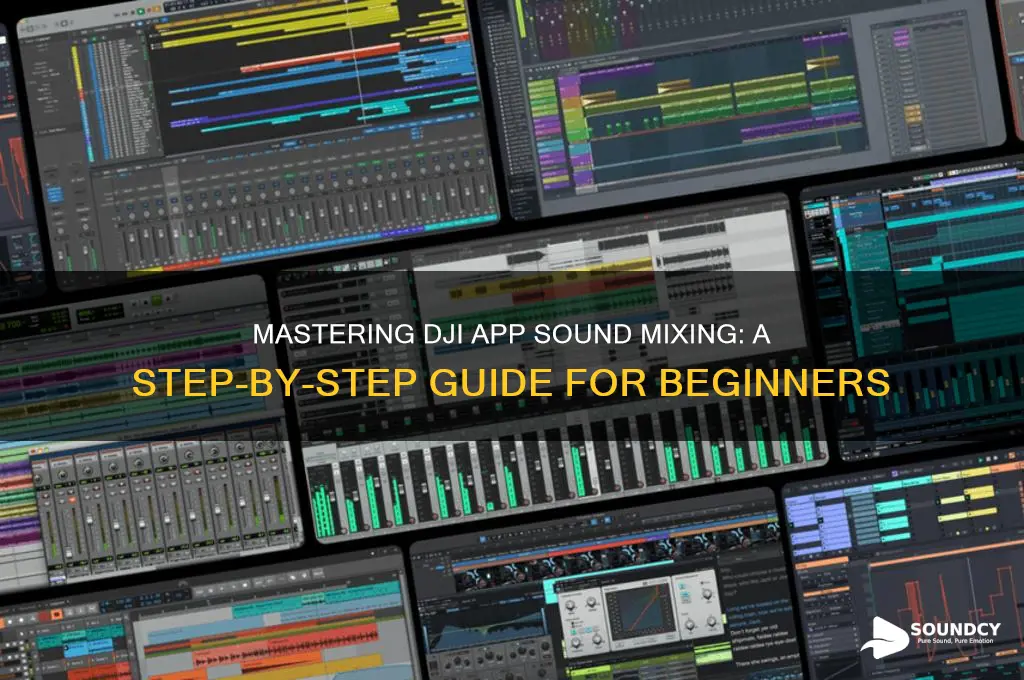 how do you mix the sound in dji app