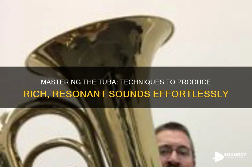 how do you produce a sound on the tuba